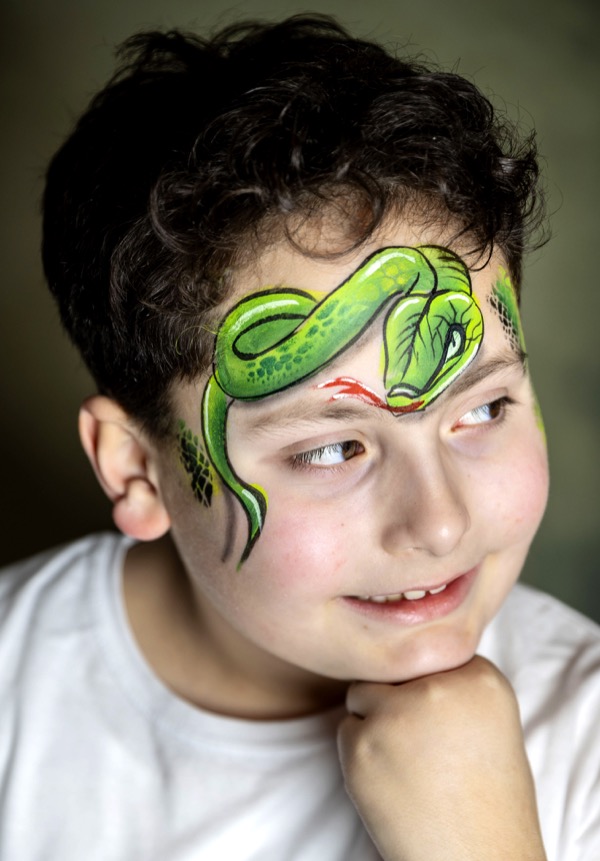 Schlangen-Motiv - Kinderschminken von Claudi